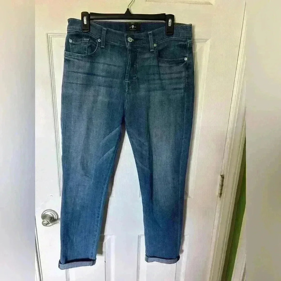 7 for all Mankind Josefina Boyfriend jeans. Size 28. Button fly - Picture 1 of 12